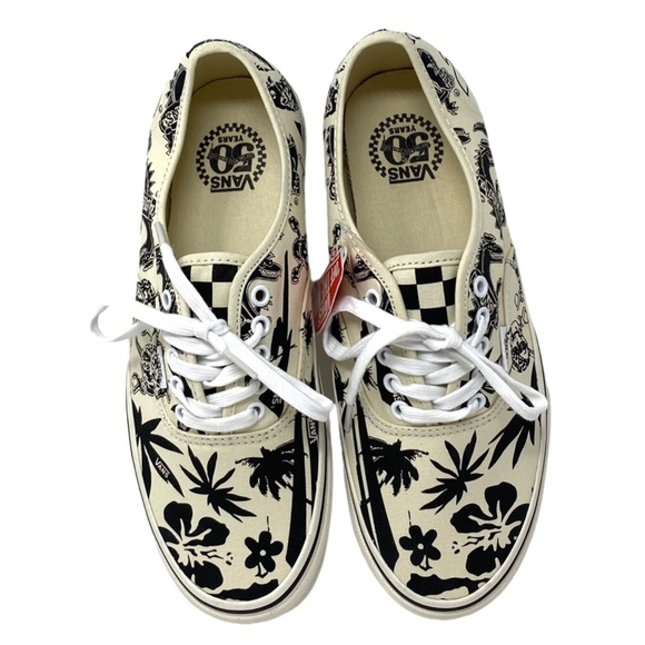 VANS Authentic Shoe Skate Low Top Sneakers Casual Men's White Canvas ALSU01654 - Picture 5 of 9